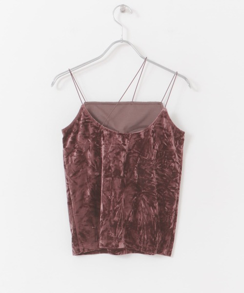 セール】『サイズ展開あり』ベロアカップツキキャミソール