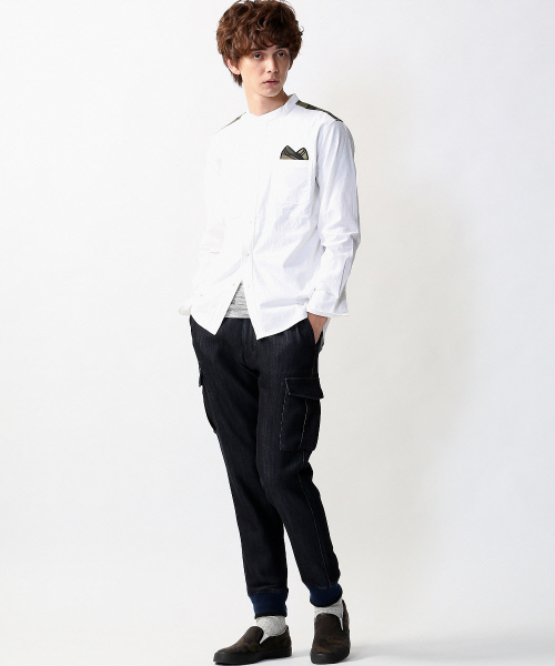 ABAHOUSE（アバハウス）の「ジョグデニムリブカーゴパンツ（カーゴパンツ・メンズ・インディゴブルー/チャコールグレー・2/3/1）」の13枚目の写真