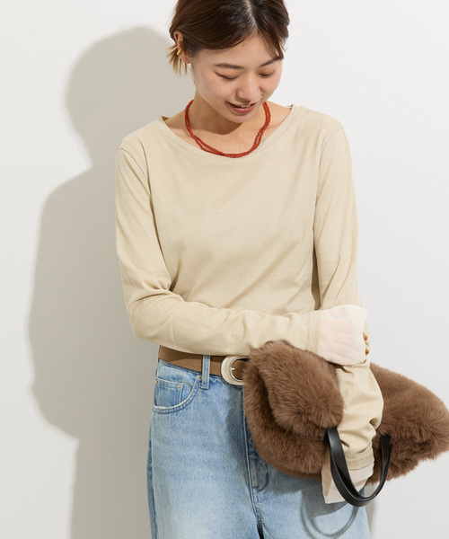 2枚セット》3WAYチュールレイヤードTシャツ（Tシャツ/カットソー