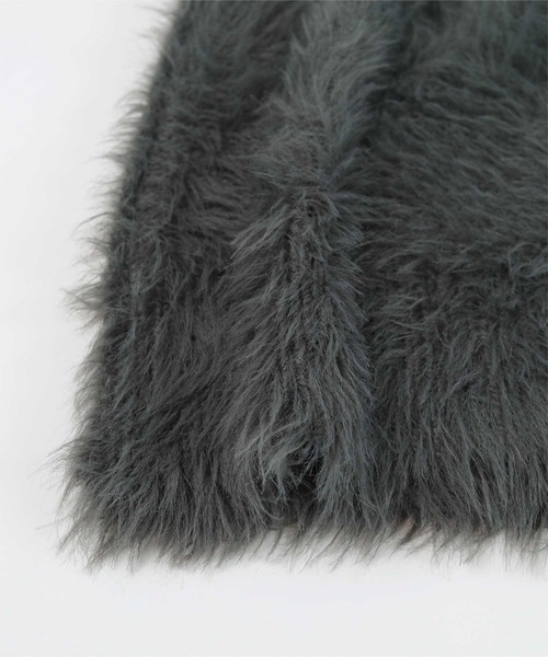 UR'S（ユアーズ）の「シャギーニットベスト（ベスト・レディース・チャコール/ライトベージュ/ライトグレー/モカ・L/M/S）」の5枚目の写真