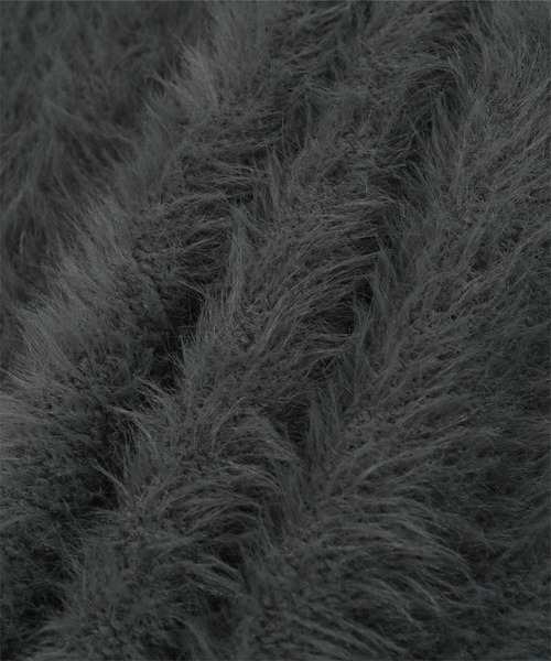 UR'S（ユアーズ）の「シャギーニットベスト（ベスト・レディース・チャコール/ライトベージュ/ライトグレー/モカ・L/M/S）」の7枚目の写真