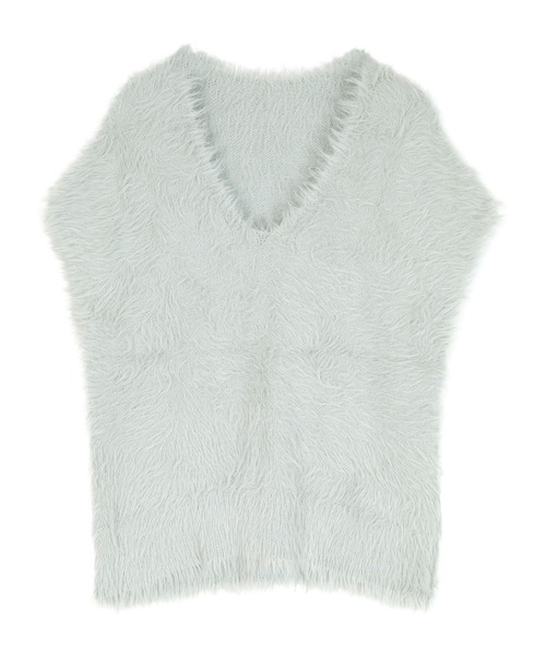 UR'S（ユアーズ）の「シャギーニットベスト（ベスト・レディース・チャコール/ライトベージュ/ライトグレー/モカ・L/M/S）」の12枚目の写真