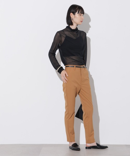 Apo(s)ture（アポスチャー）の「OLIVIA-001/ＴＲスリムパンツ（スラックス・レディース・グレー/ブラック/ブラウン/ベージュ・XS/S/M/L/XL）」の8枚目の写真