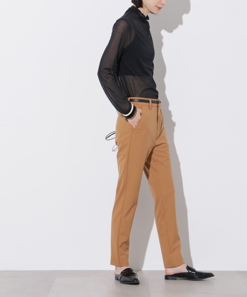 Apo(s)ture（アポスチャー）の「OLIVIA-001/ＴＲスリムパンツ（スラックス・レディース・グレー/ブラック/ブラウン/ベージュ・XS/S/M/L/XL）」の5枚目の写真