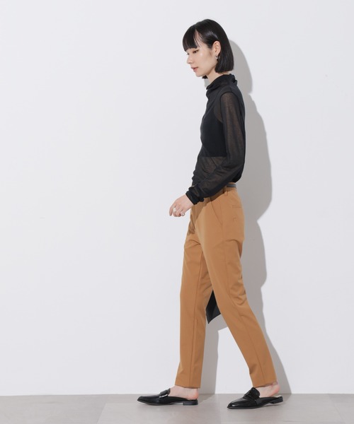 Apo(s)ture（アポスチャー）の「OLIVIA-001/ＴＲスリムパンツ（スラックス・レディース・グレー/ブラック/ブラウン/ベージュ・XS/S/M/L/XL）」の10枚目の写真