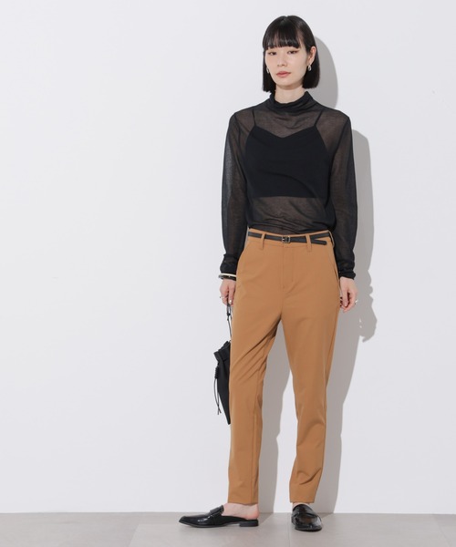 Apo(s)ture（アポスチャー）の「OLIVIA-001/ＴＲスリムパンツ（スラックス・レディース・グレー/ブラック/ブラウン/ベージュ・XS/S/M/L/XL）」の11枚目の写真