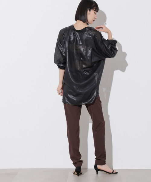 Apo(s)ture（アポスチャー）の「OLIVIA-001/ＴＲスリムパンツ（スラックス・レディース・グレー/ブラック/ブラウン/ベージュ・XS/S/M/L/XL）」の15枚目の写真