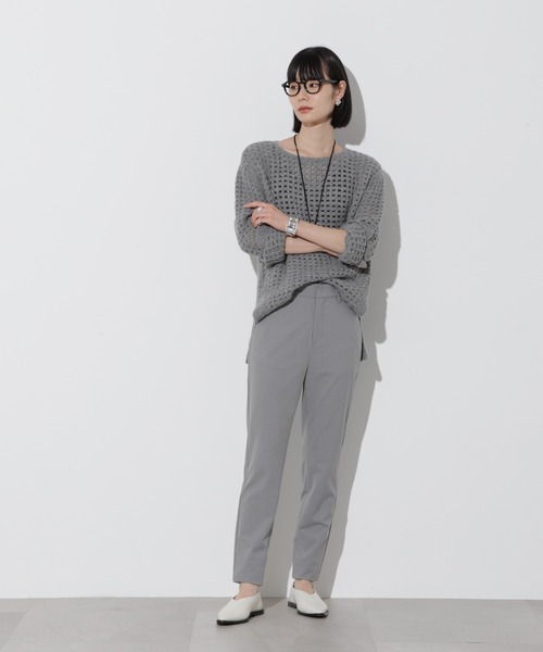 Apo(s)ture（アポスチャー）の「OLIVIA-001/ＴＲスリムパンツ（スラックス・レディース・グレー/ブラック/ブラウン/ベージュ・XS/S/M/L/XL）」の21枚目の写真