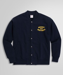 BROOKS BROTHERS | コットンフレンチテリー ロゴ ベースボールジャケット(ブルゾン)