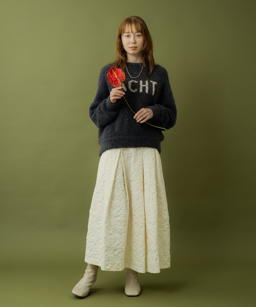 Paradise Picnic(パラダイスピクニック)の「Dignite collier ジャガードフレアスカート(スカート・レディース・アイボリー/ブラック/グリーン・FREE)」の12枚目の写真