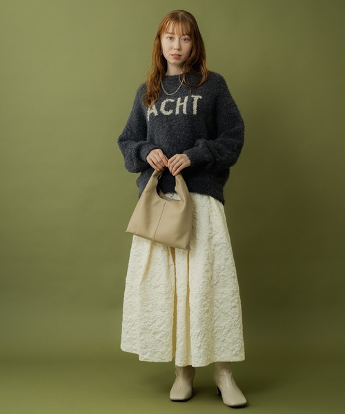 Paradise Picnic(パラダイスピクニック)の「Dignite collier ジャガードフレアスカート(スカート・レディース・アイボリー/ブラック/グリーン・FREE)」の15枚目の写真