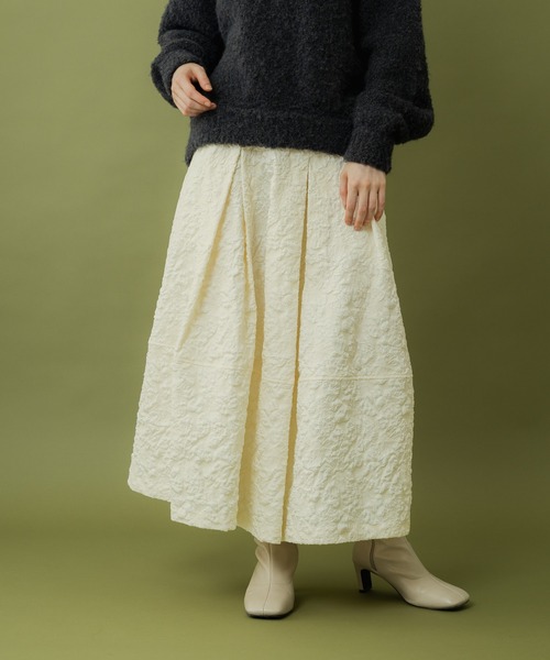 Paradise Picnic(パラダイスピクニック)の「Dignite collier ジャガードフレアスカート(スカート・レディース・アイボリー/ブラック/グリーン・FREE)」の20枚目の写真