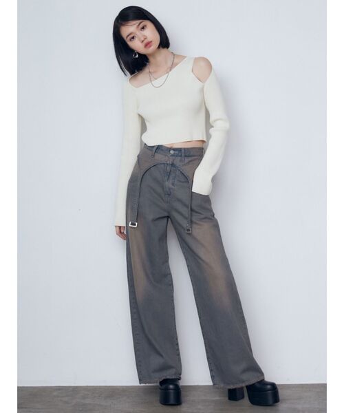 EMODA(エモダ)の「スキンラインニット(ニット/セーター・レディース・ブルー/グレー/ブラック/アイボリー・FREE)」の21枚目の写真