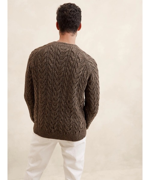 セール】BANANA REPUBLIC FACTORY STORE ツイード ケーブルセーター  