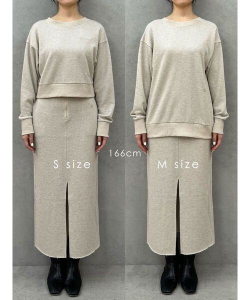 LAGUNAMOON（ラグナムーン）の「【WEB限定】ラメスウェットトップス（スウェット・レディース・グレー/ベージュ・SMALL/MEDIUM）」の5枚目の写真