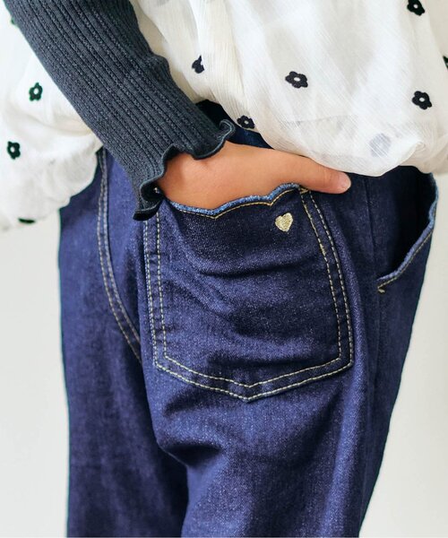 apres les cours（アプレレクール）の「スカラップポケットきゅんパンツ（スキニー）（その他パンツ・キッズ・ブラック/サックスブルー/ベージュ/ネイビー・80/90/100/110/120/130/140）」の12枚目の写真