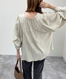 fredy emue | シルキーレーヨン前開きギャザーブラウス(シャツ/ブラウス)