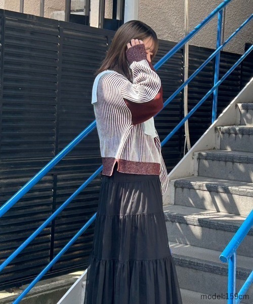 セール】BICOLOR KNIT POLO / バイカラーニットポロ（ニット