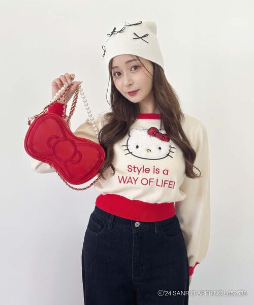 MAJESTIC LEGON(マジェスティックレゴン)の「ハローキティ リボンチェーンバッグ(ショルダーバッグ・レディース・レッド・FREE)」の20枚目の写真