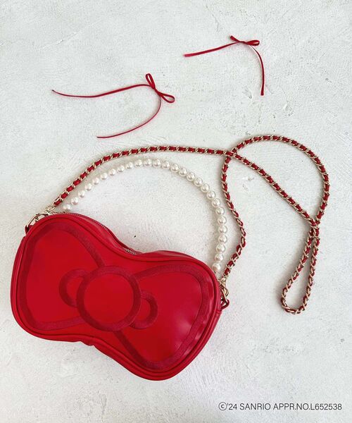 MAJESTIC LEGON(マジェスティックレゴン)の「ハローキティ リボンチェーンバッグ(ショルダーバッグ・レディース・レッド・FREE)」の15枚目の写真