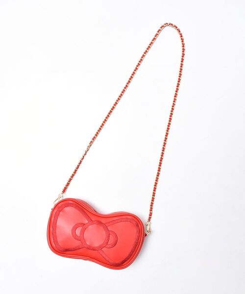 MAJESTIC LEGON(マジェスティックレゴン)の「ハローキティ リボンチェーンバッグ(ショルダーバッグ・レディース・レッド・FREE)」の4枚目の写真