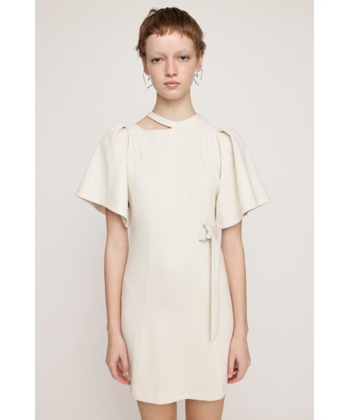 SLY(スライ)の「BELTED CUT OUT S/OP ベルテッド カット アウト ショート ワンピース(ワンピース・レディース・ブラック/アイボリー・1/2)」の5枚目の写真
