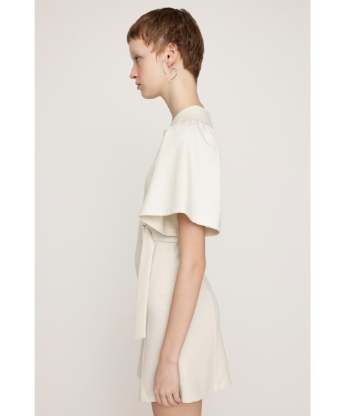 SLY(スライ)の「BELTED CUT OUT S/OP ベルテッド カット アウト ショート ワンピース(ワンピース・レディース・ブラック/アイボリー・1/2)」の6枚目の写真