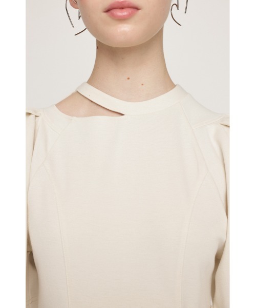 SLY(スライ)の「BELTED CUT OUT S/OP ベルテッド カット アウト ショート ワンピース(ワンピース・レディース・ブラック/アイボリー・1/2)」の8枚目の写真