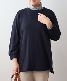 【L~5L 大きいサイズ】ソフト裏毛フレアカットソー