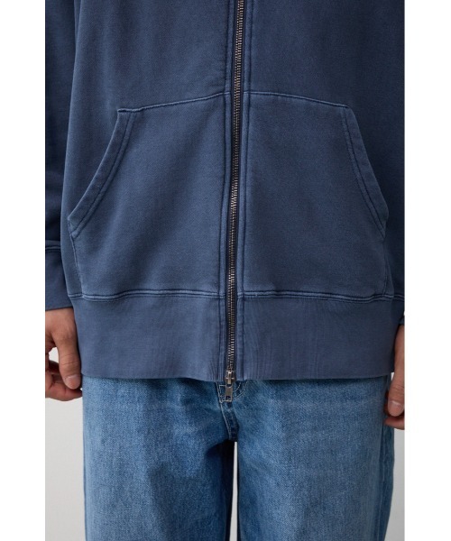 AZUL by moussy(アズールバイマウジー)の「ピグメントジップフーディー(パーカー・メンズ・ライトグレー/ライトブラック/ネイビー系1・FREE)」の15枚目の写真