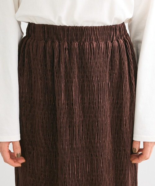 Green Parks(グリーンパークス)の「・ANDSEARCH プリーツ加工Iラインスカート(スカート・レディース・ブラウン/ベージュ/ブラック・FREE)」の17枚目の写真