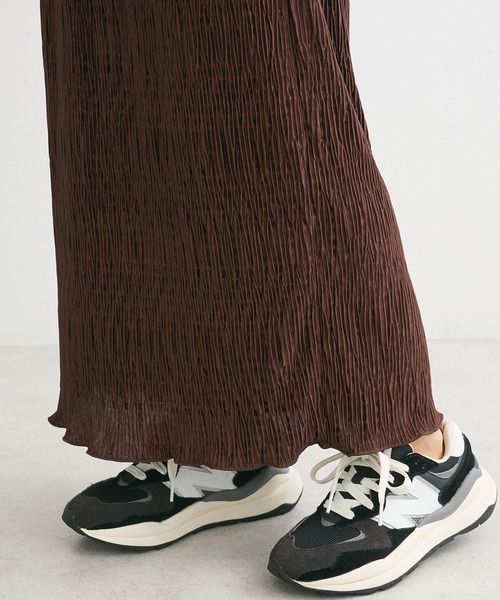 Green Parks(グリーンパークス)の「・ANDSEARCH プリーツ加工Iラインスカート(スカート・レディース・ブラウン/ベージュ/ブラック・FREE)」の18枚目の写真