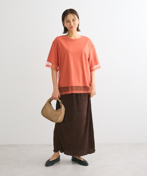 Green Parks(グリーンパークス)の「・ANDSEARCH プリーツ加工Iラインスカート(スカート・レディース・ブラウン/ベージュ/ブラック・FREE)」の13枚目の写真