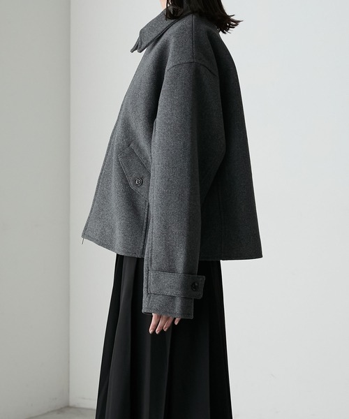 フォクシー　カシミヤ100% ニット　ジャケット　　ブルゾン　ダブルジップ forksy.（フォルクシー）の「【forksy.】ニットメルトンダブルジップ