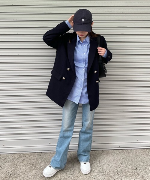 PURE BRIGHT（ピュアブライト）の「【RiLiコラボ】ダブルテーラードジャケット（テーラードジャケット・レディース・ベージュ/ネイビー・FREE）」の17枚目の写真