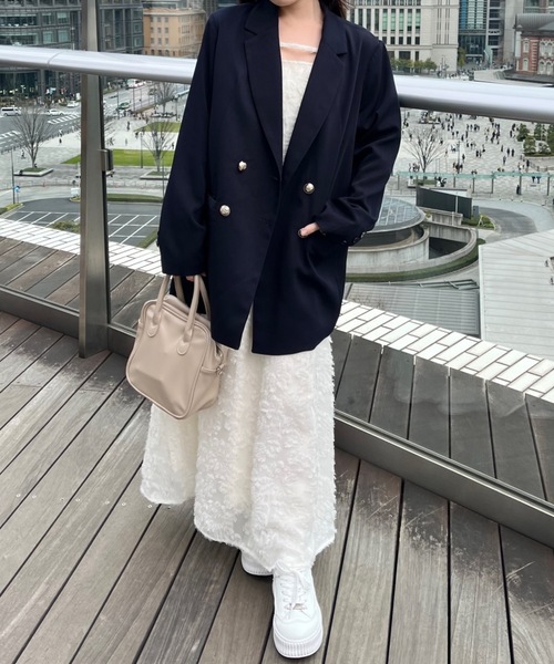 PURE BRIGHT（ピュアブライト）の「【RiLiコラボ】ダブルテーラードジャケット（テーラードジャケット・レディース・ベージュ/ネイビー・FREE）」の19枚目の写真