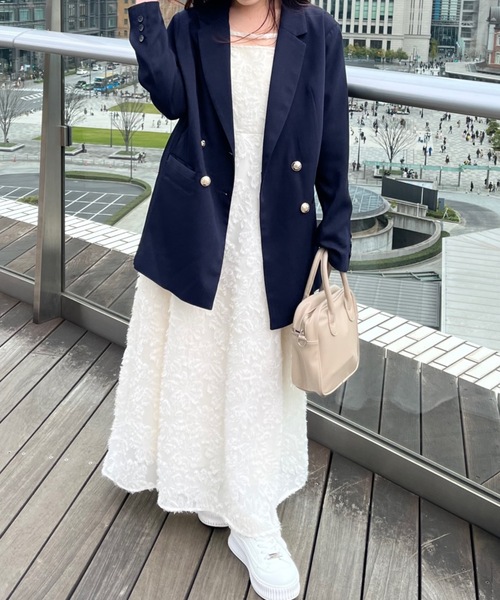 PURE BRIGHT（ピュアブライト）の「【RiLiコラボ】ダブルテーラードジャケット（テーラードジャケット・レディース・ベージュ/ネイビー・FREE）」の20枚目の写真