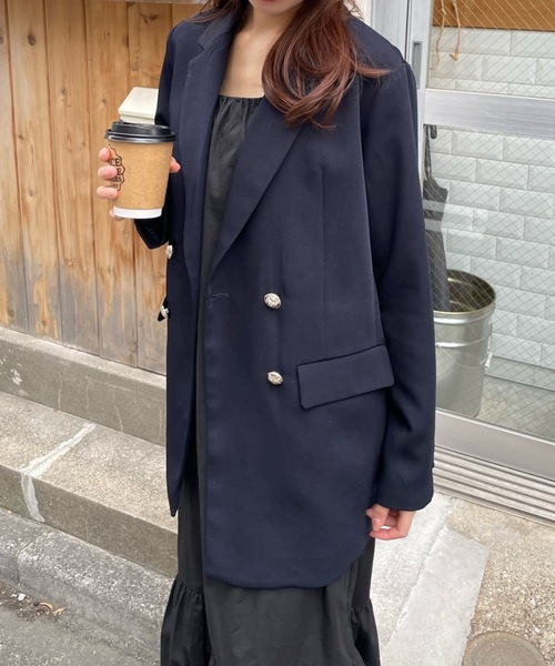 PURE BRIGHT（ピュアブライト）の「【RiLiコラボ】ダブルテーラードジャケット（テーラードジャケット・レディース・ベージュ/ネイビー・FREE）」の12枚目の写真