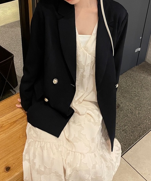 PURE BRIGHT（ピュアブライト）の「【RiLiコラボ】ダブルテーラードジャケット（テーラードジャケット・レディース・ベージュ/ネイビー・FREE）」の21枚目の写真