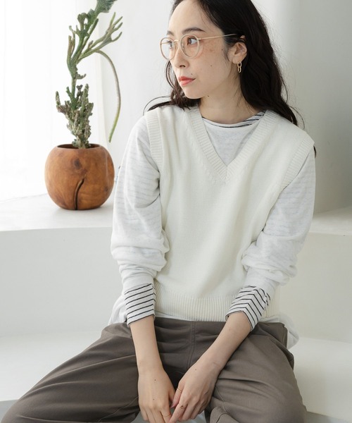 セール】《days》5ゲージVネックベスト（ベスト）｜studio CLIP