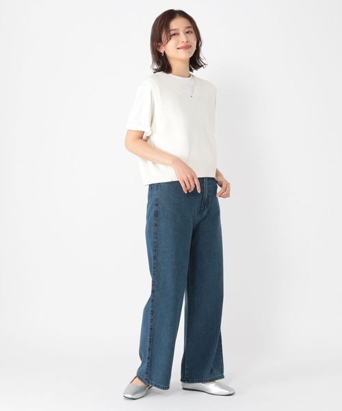 studio CLIP（スタディオクリップ）の「《days》5ゲージVネックベスト（ベスト・レディース・オフホワイト/グレー/ブラック/レッド・FREE）」の12枚目の写真