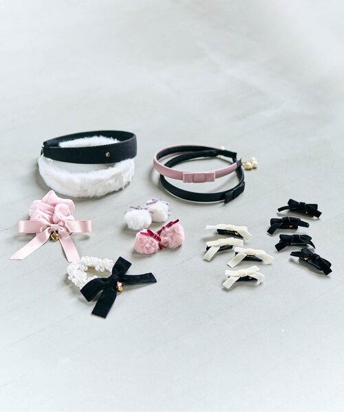 apres les cours（アプレレクール）の「ファー・コーデュロイカチューシャ（カチューシャ・キッズ・アイボリー/ブラック・FREE）」の6枚目の写真