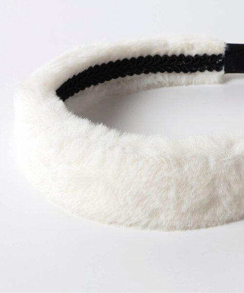 apres les cours（アプレレクール）の「ファー・コーデュロイカチューシャ（カチューシャ・キッズ・アイボリー/ブラック・FREE）」の9枚目の写真