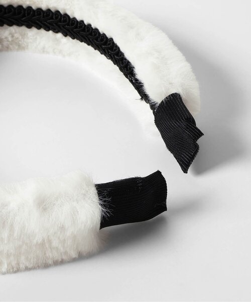 apres les cours（アプレレクール）の「ファー・コーデュロイカチューシャ（カチューシャ・キッズ・アイボリー/ブラック・FREE）」の10枚目の写真