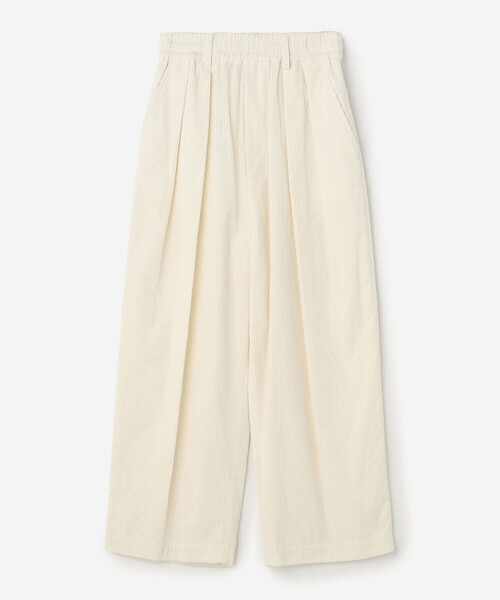 nicholson&nicholson(ニコルソンアンドニコルソン)の「nicholson & nicholson | コットンコーデュロイ ワイドパンツ WOMEN(その他パンツ・レディース・ブラック/オフホワイト・38)」の3枚目の写真