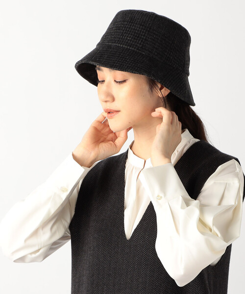 COMME CA ISM（コムサイズム）の「バケットハット（ハット・レディース・ブラック系1/チャコールグレー・FREE）」の2枚目の写真