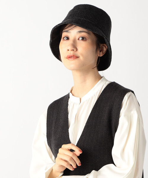 COMME CA ISM（コムサイズム）の「バケットハット（ハット・レディース・ブラック系1/チャコールグレー・FREE）」の3枚目の写真