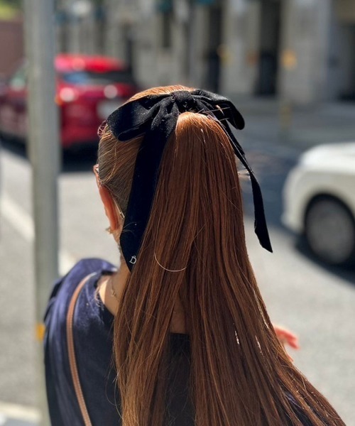 DONOBAN(ドノバン)の「ベロアリボンクリップ(ブローチ/コサージュ・レディース・ブラック・ONE)」の1枚目の写真