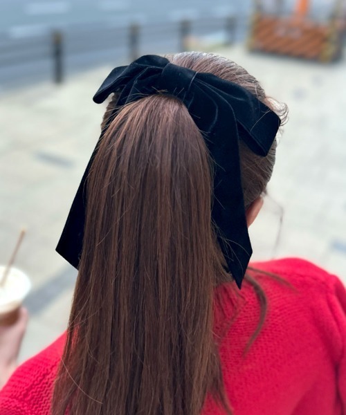 DONOBAN(ドノバン)の「ベロアリボンクリップ(ブローチ/コサージュ・レディース・ブラック・ONE)」の3枚目の写真