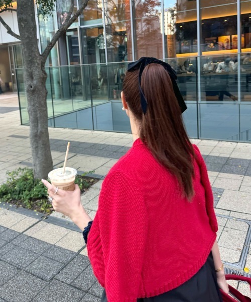 DONOBAN(ドノバン)の「ベロアリボンクリップ(ブローチ/コサージュ・レディース・ブラック・ONE)」の5枚目の写真